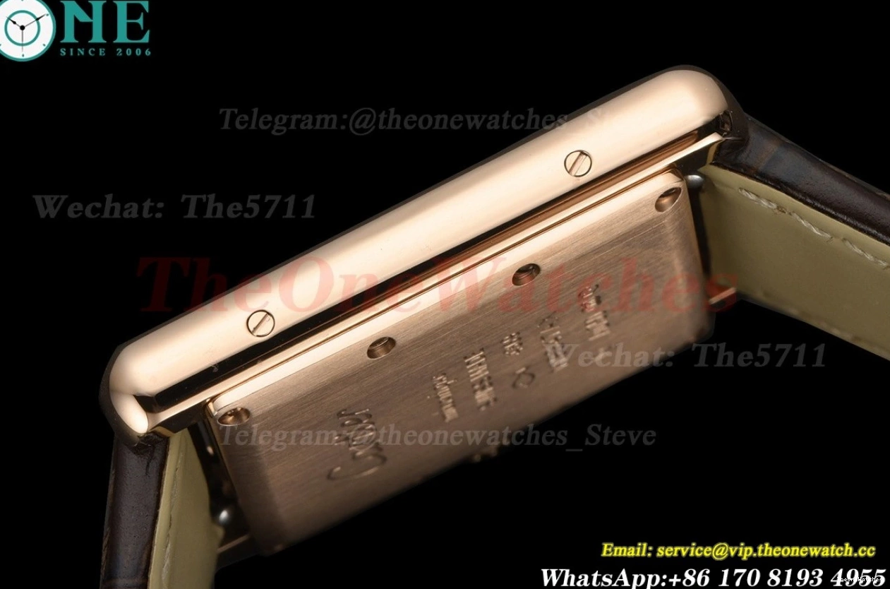 Tank White Brown Quartz Dial RG LE 25.5mm F1F Louis 0418